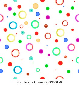 colored rings on a white background