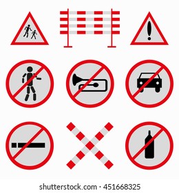 colored road signs collection of beautiful symbols