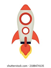 colored rocket design over white