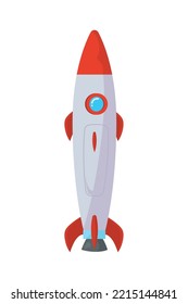 colored rocket illustration over white