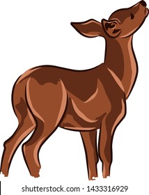 Colored Roe deer animal vector design image illustration