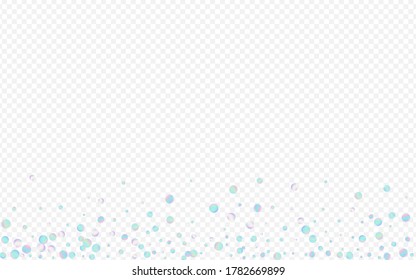 Colored Round Effect Transparent Background. Rainbow Christmas Rain Design. Carnival Invitation. Holographic Abstract Banner.