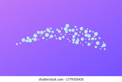 Colored Round FallingFestive Blue Background. Rainbow Independence Dust Illustration. Transparent Invitation. Gradient Top Backdrop.