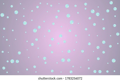 Colored Round FallingFestive Blue Background. Colorful Invitation Polka Texture. Independence Postcard. Multicolored Happy Wallpaper.