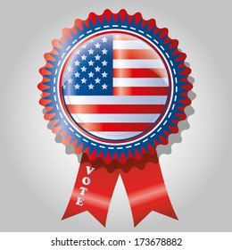 a colored round icon with the American flag for president day