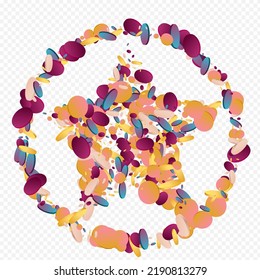 Colored Round Independence Panoramic Purple Background. Gradient Happy Circle Pattern. Vector Background. Hologram Top Banner.