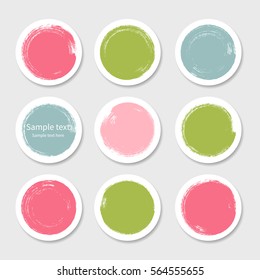 colored round paper circle sticker with space for text