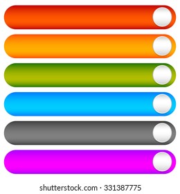 Colored rounded button, banner backgrounds