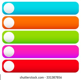 Colored rounded button, banner backgrounds