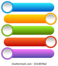 Colored Rounded Button Banner Backgrounds Vector Stock Vector (Royalty ...