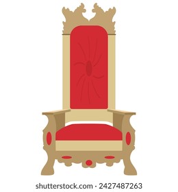 Colored royal chair icon Vector illustration