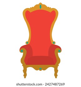 Colored royal chair icon Vector illustration
