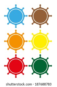 colored rudder nautical marine