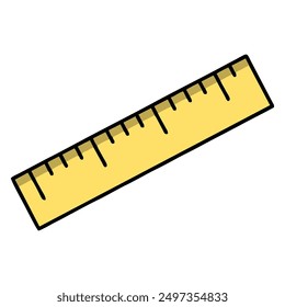 Colored ruler icon for measuring and lining