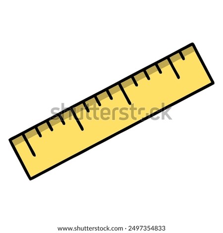 Colored ruler icon for measuring and lining