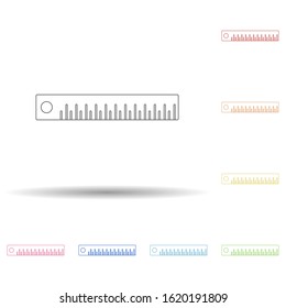 Colored ruler in multi color style icon. Simple thin line, outline vector of web icons for ui and ux, website or mobile application