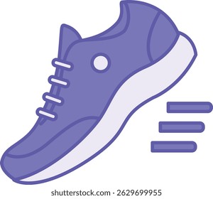 Colored Running Shoes Icon. Vector Illustration. Sportswear, Shoes. Running Concept