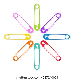 colored safety pins as a symbol of solidarity and human rights