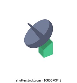 colored satellite dish icon. Element of science and laboratory for mobile concept and web apps. Detailed satellite dish icon can be used for web and mobile. Premium icon on white background
