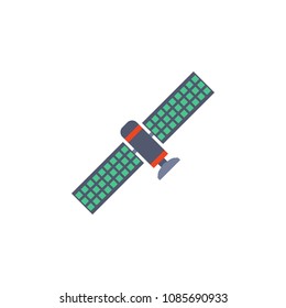 colored satellite icon. Element of science and laboratory for mobile concept and web apps. Detailed satellite icon can be used for web and mobile. Premium icon on white background