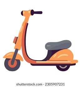 Colored scooter design over white