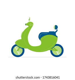 Colored scooter on a white background .Vector illustration. Flat design.
