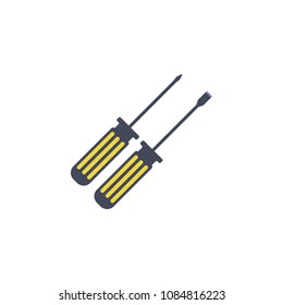 colored screwdrivers illustration. Element of construction tools for mobile concept and web apps. Detailed screwdrivers illustration can be used for web and mobile. Premium icon on white background