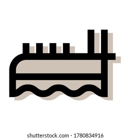 Colored Sea Slug icon vector in flat design. Concept for animal. Eps10 vector illustration.