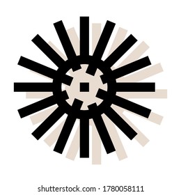 Colored Sea Urchin icon vector in flat design. Concept for animal. Eps10 vector illustration.