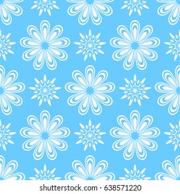 Colored seamless background. Floral pattern. Vector illustration