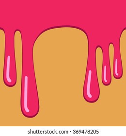 Colored seamless drips background, vector illustration