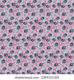 Colored seamless floral vector pattern Free Vector