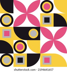 Colored seamless geometric pattern, abstract background, vector illustration.  Poster, banner, sticker, print for t-shirt.

