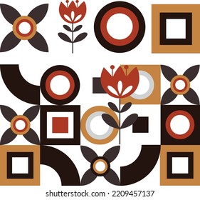 Colored seamless geometric pattern coffee cup design, abstract  background, vector shape illustration.  Poster, banner, sticker, print for t-shirt.
