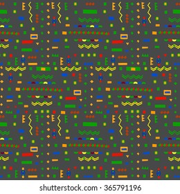 colored seamless geometric pattern on a grey background