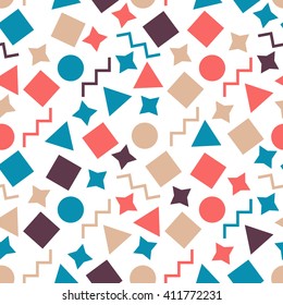 Colored seamless pattern. Abstract vintage background. Vector illustration.