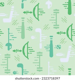 Colored seamless pattern background with sport icons Vector illustration