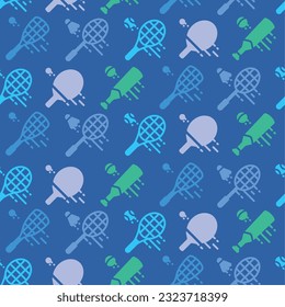 Colored seamless pattern background with sport icons Vector illustration