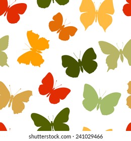 colored seamless pattern butterfly