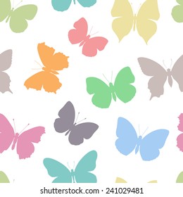 colored seamless pattern butterfly