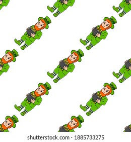 Colored seamless pattern. Cartoon style. Hand drawn. Vector illustration isolated on white background. For walpaper, poster, banner.