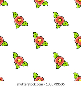 Colored seamless pattern. Cartoon style. Hand drawn. Vector illustration isolated on white background. For walpaper, poster, banner.