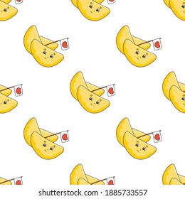 Colored seamless pattern. Cartoon style. Hand drawn. Vector illustration isolated on white background. For walpaper, poster, banner.