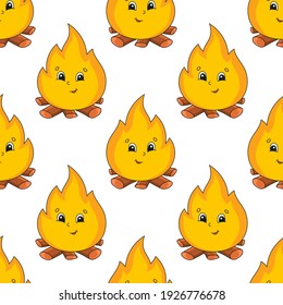 Colored seamless pattern. Cartoon style. Hand drawn. Vector illustration isolated on white background. For walpaper, poster, banner.