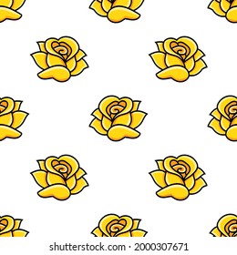 Colored seamless pattern. Cartoon style. Hand drawn. Vector illustration isolated on white background. For walpaper, poster, banner.