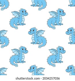 Colored seamless pattern. Cartoon style. Hand drawn. Vector illustration isolated on white background. For walpaper, poster, banner.
