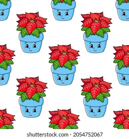 Colored seamless pattern. Cartoon style. Hand drawn. Vector illustration isolated on white background. For walpaper, poster, banner.