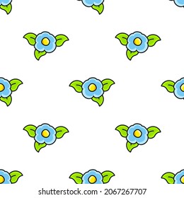 Colored seamless pattern. Cartoon style. Hand drawn. Vector illustration isolated on white background. For walpaper, poster, banner.