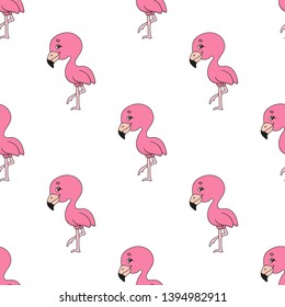 Colored seamless pattern with cute cartoon character. Simple flat vector illustration isolated on white background. Design wallpaper, fabric, wrapping paper, covers, websites.