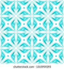 Colored Seamless Pattern with Floral Ethnic Motifs. Endless Texture with Abstract Design Elements. Indian, Turkish, Batik, Paisley Garden Style. Realistic Complex Ornament. Vector 3d Illustration